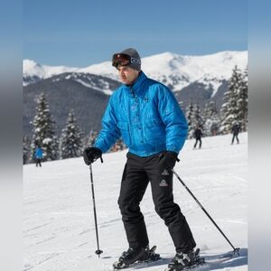 Vintage Men's Blue Winter Jacket